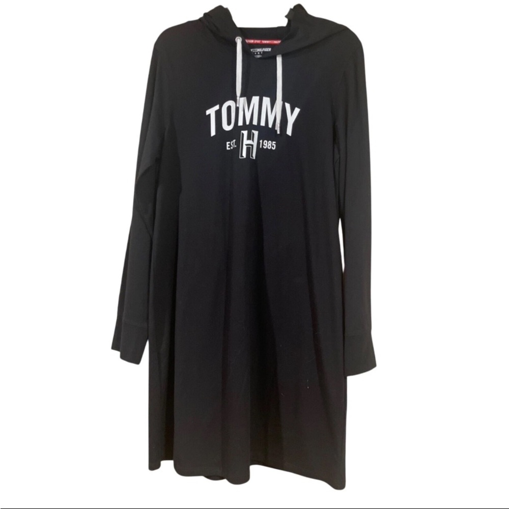 Tommy Hilfiger Classic Black Garment hooded dress. XL cute